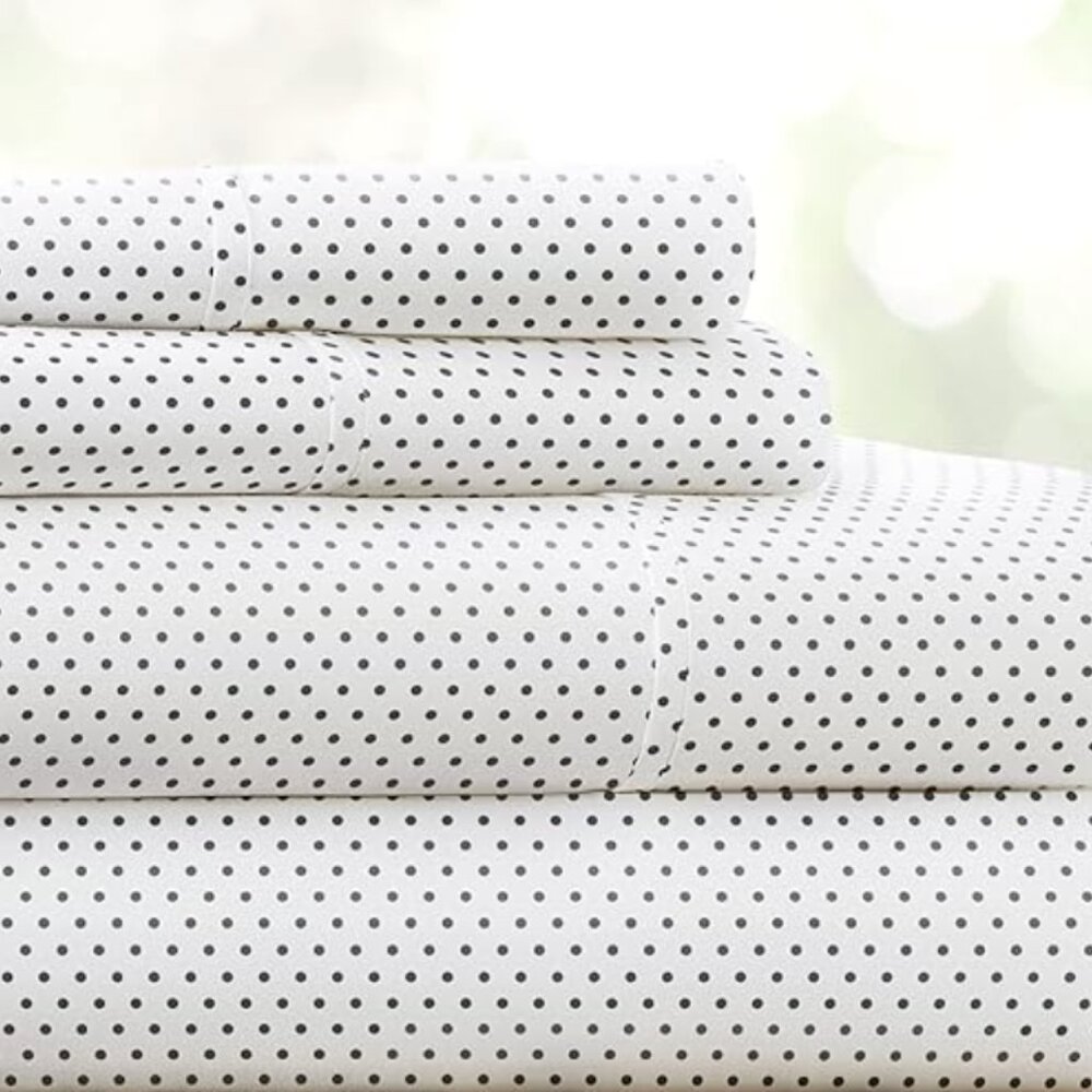 Room Essentials Cotton‎ Printed T-Knit Pin Polka Dots Bedding Set